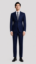 FlexSuit Stretch Wool Suit – Slim Fit Half-Canvas Construction