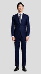FlexSuit Stretch Wool Suit – Slim Fit Half-Canvas Construction