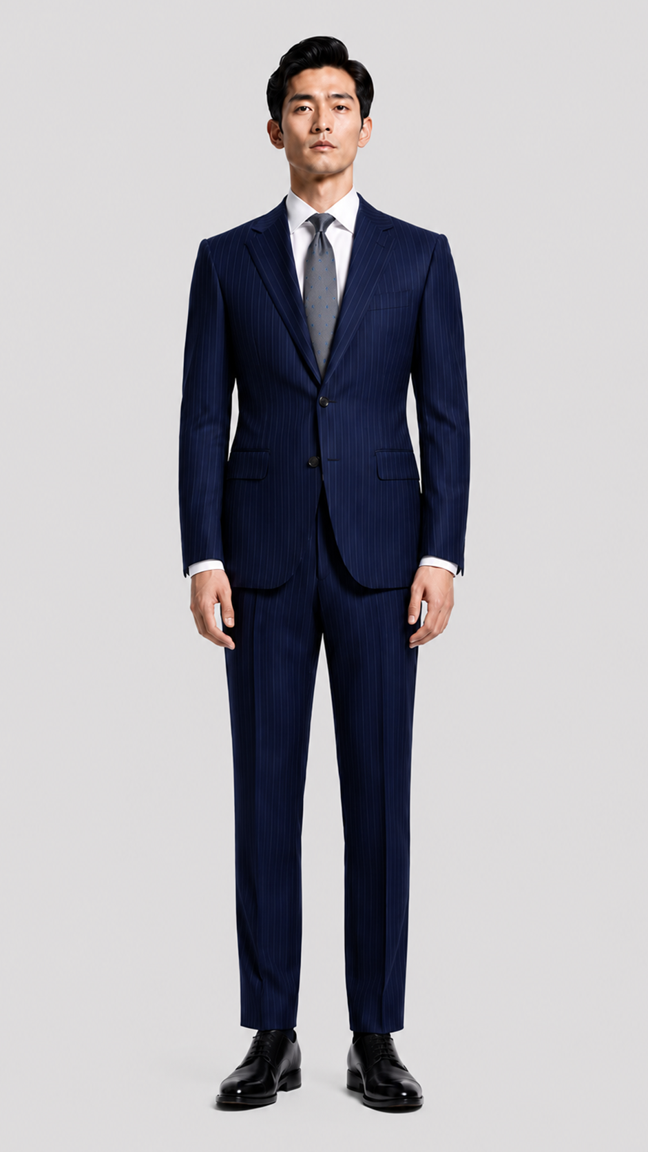 FlexSuit Stretch Wool Suit – Slim Fit Half-Canvas Construction