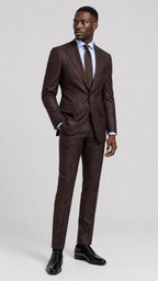ExecutiveWarm Insulated Wool Suit – Half-Canvas Formal Structure in Deep Espresso