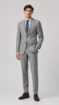 PrestigeLine Luxury Wool Suit – Double-Twist, Half-Canvas Structure