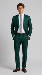 TailorCraft Refined Wool Suit – Lightweight Structure, Half-Canvas