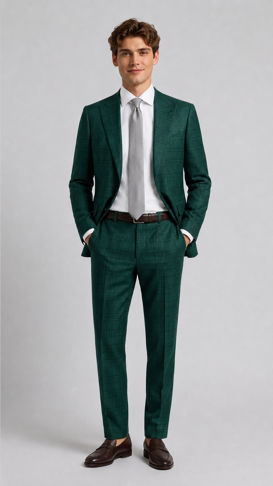 TailorCraft Refined Wool Suit – Lightweight Structure, Half-Canvas
