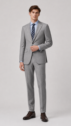 PrestigeLine Luxury Wool Suit – Double-Twist, Half-Canvas Structure