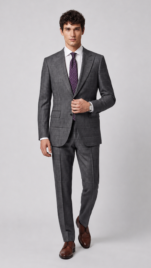 CitySartorial Merino Wool Suit – Half-Canvas Executive Fit