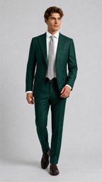 TailorCraft Refined Wool Suit – Lightweight Structure, Half-Canvas