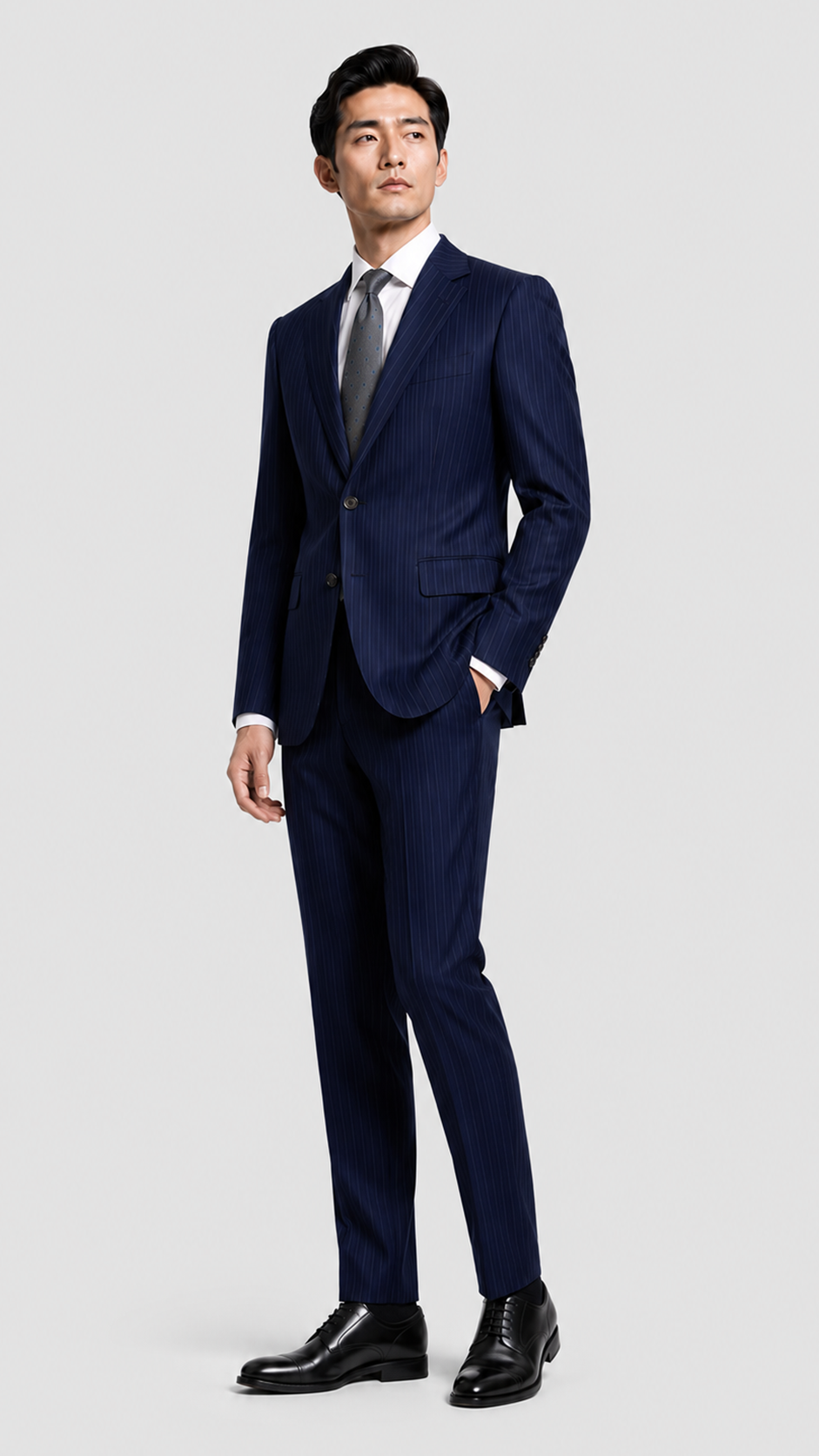 FlexSuit Stretch Wool Suit – Slim Fit Half-Canvas Construction