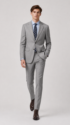 PrestigeLine Luxury Wool Suit – Double-Twist, Half-Canvas Structure