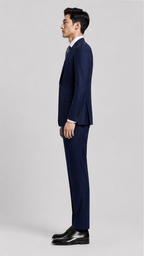 FlexSuit Stretch Wool Suit – Slim Fit Half-Canvas Construction