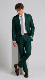 TailorCraft Refined Wool Suit – Lightweight Structure, Half-Canvas