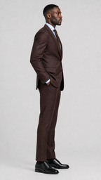 ExecutiveWarm Insulated Wool Suit – Half-Canvas Formal Structure in Deep Espresso