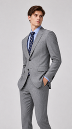 PrestigeLine Luxury Wool Suit – Double-Twist, Half-Canvas Structure