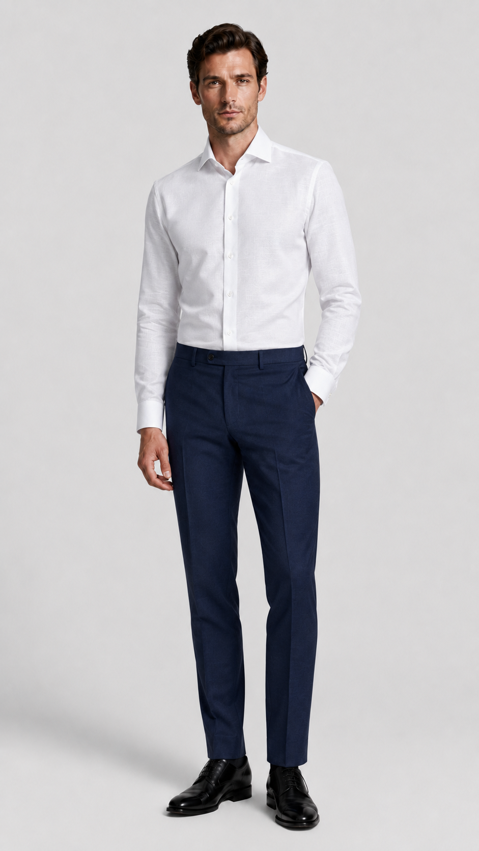 LiteWool Featherlight Wool Suit – Half-Canvas Slim Profile