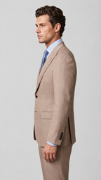 ExecutiveWarm Insulated Wool Suit – Half-Canvas Formal Structure in Oatmeal