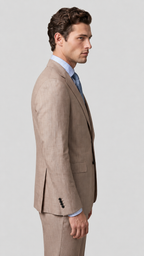 ExecutiveWarm Insulated Wool Suit – Half-Canvas Formal Structure in Oatmeal