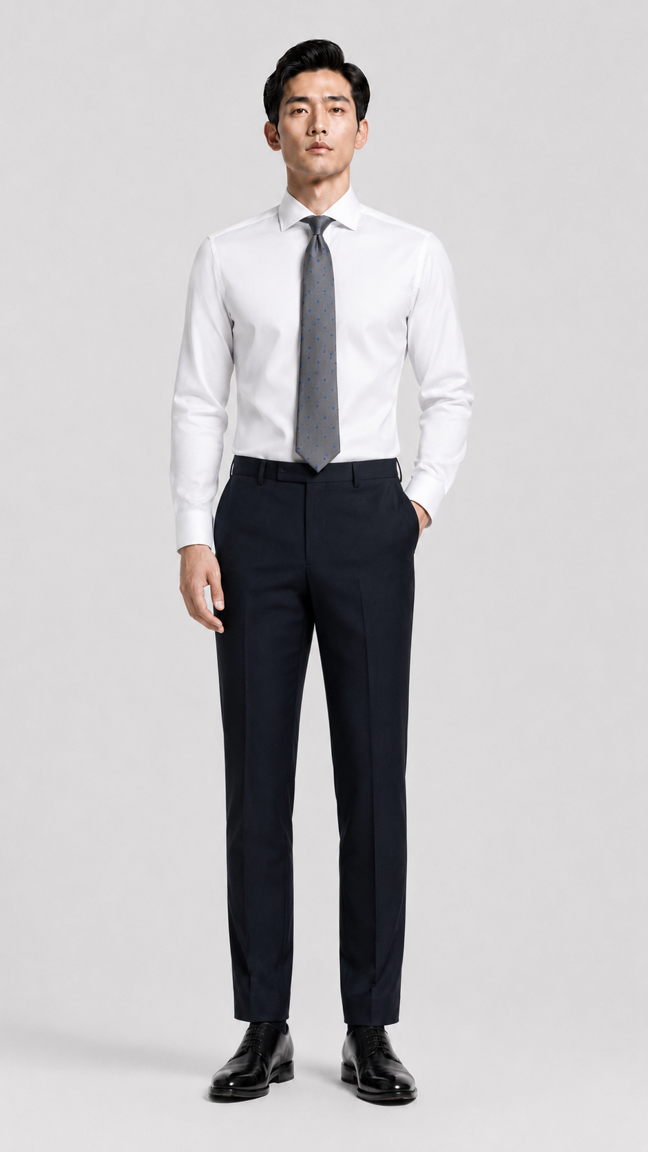 FlexSuit Stretch Wool Suit – Slim Fit Half-Canvas Construction