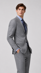 PrestigeLine Luxury Wool Suit – Double-Twist, Half-Canvas Structure