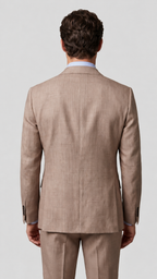 ExecutiveWarm Insulated Wool Suit – Half-Canvas Formal Structure in Oatmeal