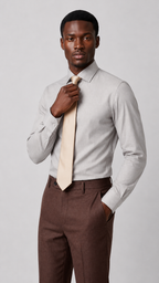 LiteWool Featherlight Wool Suit – Half-Canvas in Oatmeal