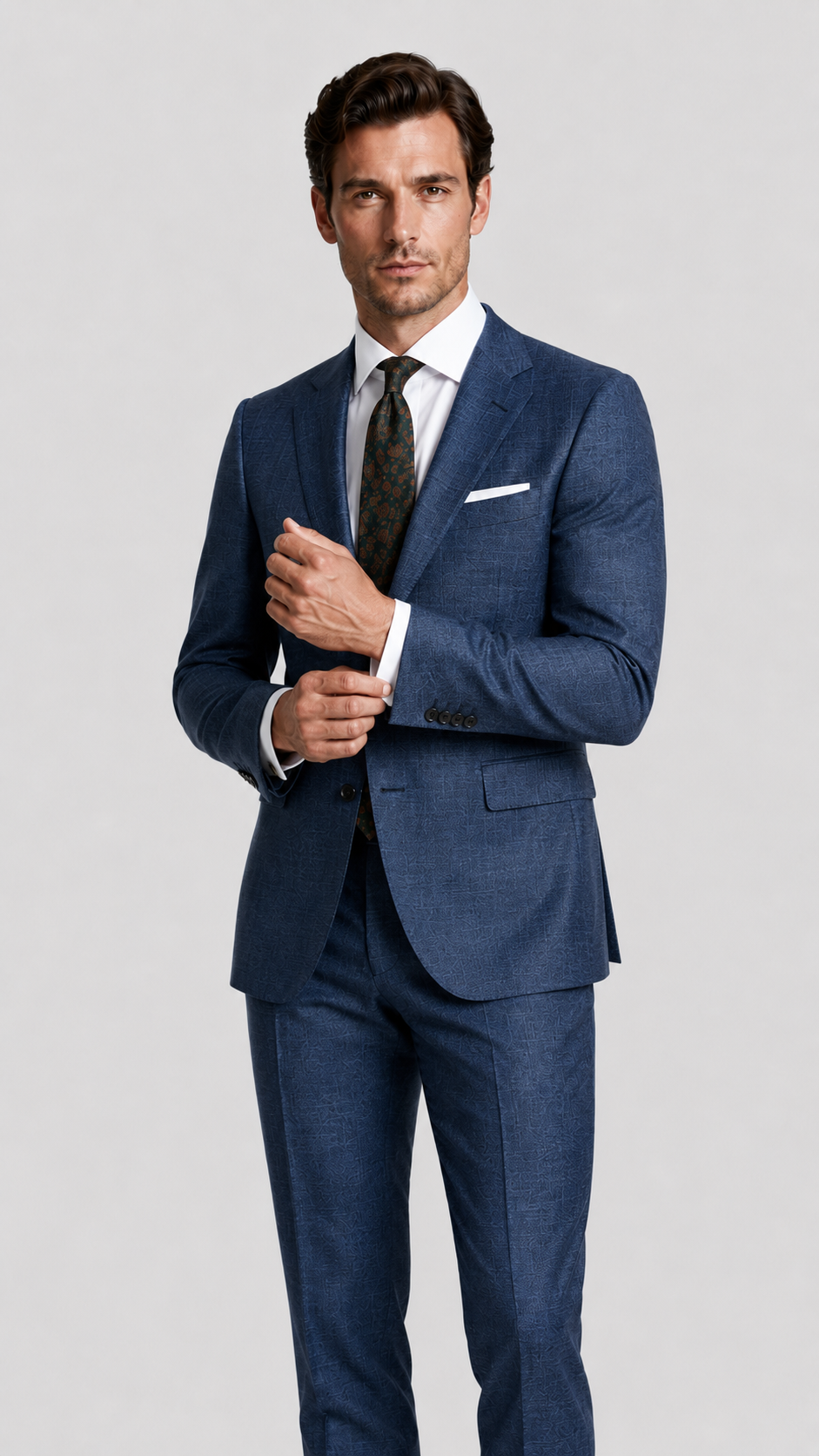 LiteWool Featherlight Wool Suit – Half-Canvas Slim Profile